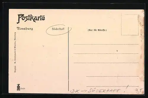 AK Süderhaff, Villa mit Gartenpartie