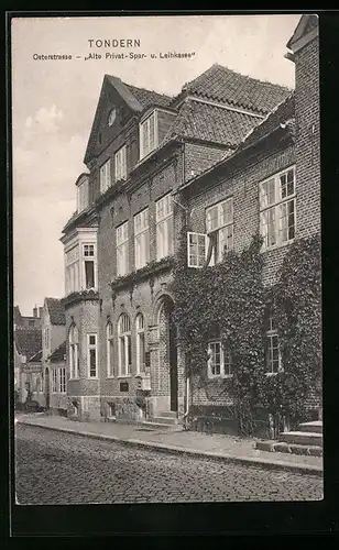 AK Tondern, Osterstrasse, Alte Privat- Spar- u. Leihkasse
