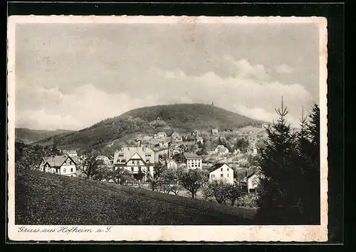 AK Hofheim a. T., Teilansicht mit Bergen