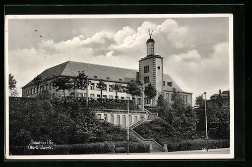 AK Glauchau i. Sa., Blick auf das Überlandwerk