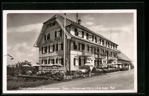 AK Dobel i. Schwarzwald, Hotel u. Pension Post, Besitzer: August Künzer