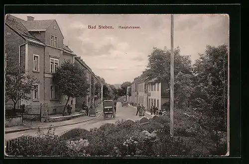 AK Bad Steben, Partie in der Hauptstrasse