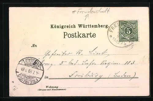 Künstler-AK Freudenstadt, Kurhaus Palmenwald, Gebäudeansicht