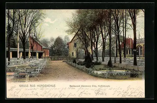 AK Berlin-Grunewald, Gasthaus Hundekehle, Restaurant Hermann Otto