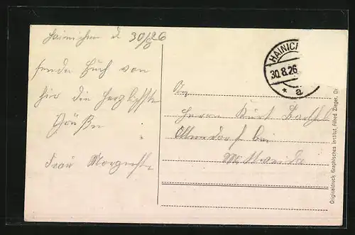 AK Hainichen, Blick auf den Markt