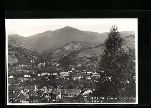AK Rachov, Gesamtansicht der Ortschaft