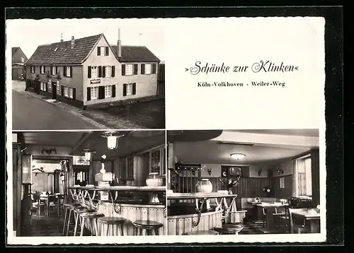 AK Köln-Volkhoven, Gasthaus Schänke zur Klinken / Pfeil, Weiler-Weg