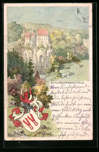 Künstler-AK Bad Kissingen, Schloss Wiesentfels