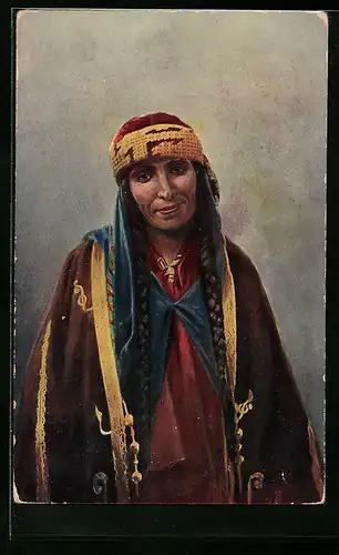 AK Eine Beduine, arabische Volkstypen