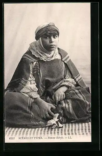 AK Femme Kabyle, arabische Volkstypen