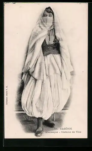 AK Algérie, Mauresque, Costume de Ville