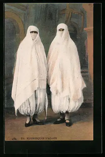 AK Zwei vollverschleierte algerische Frauen