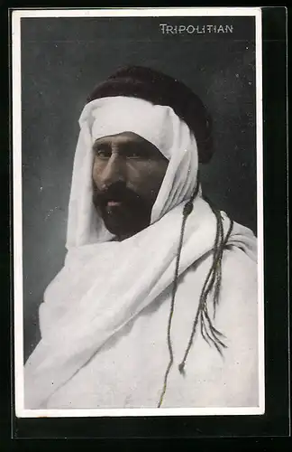AK Tripolis, Araber mit Bart im Kaftan