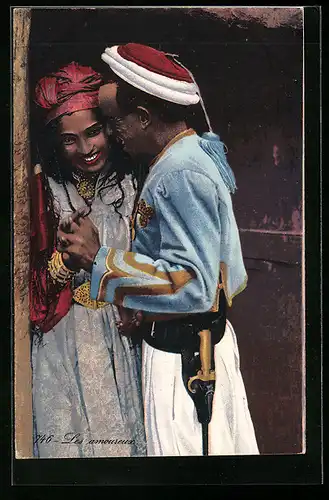 AK Arabisches Paar beim Schäkern
