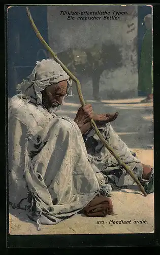 AK Arabische Volkstypen, Mendiant arabe, Bettler