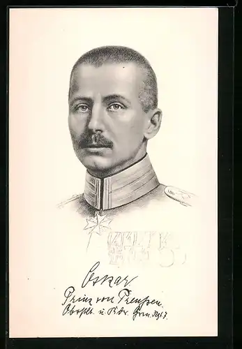 AK Portrait von Prinz Oskar von Preussen