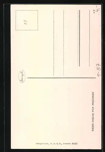 AK Portrait von Prinz Oskar von Preussen