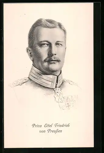 AK Portrait von Prinz Eitel Friedrich von Preussen