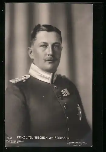 AK Prinz Eitel Friedrich von Preussen in Uniform