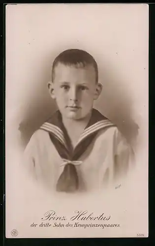 AK Prinz Hubertus von Preussen als Kind in Matrosen-Uniform