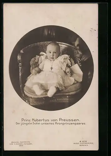 AK Prinz Hubertus von Preussen als Kleinkind im Kleid