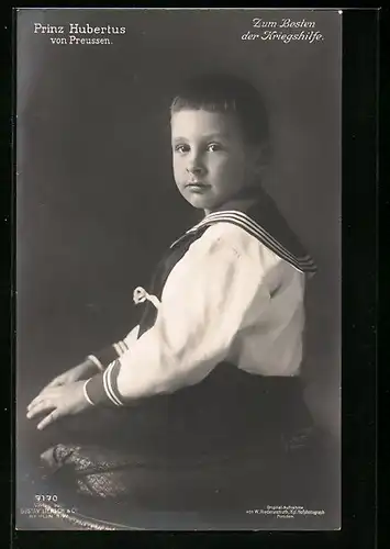 AK Prinz Hubertus von Preussen als Kind in Matrosen-Uniform