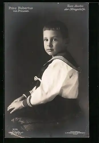 AK Prinz Hubertus von Preussen als Kind in Matrosen-Uniform