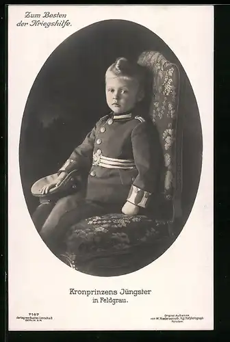 AK Kronprinzens Wilhelm von Preussen in Feldgrau