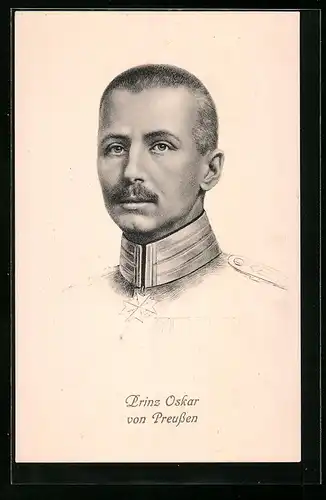 Künstler-AK Prinz Oskar von Preussen mit Orden