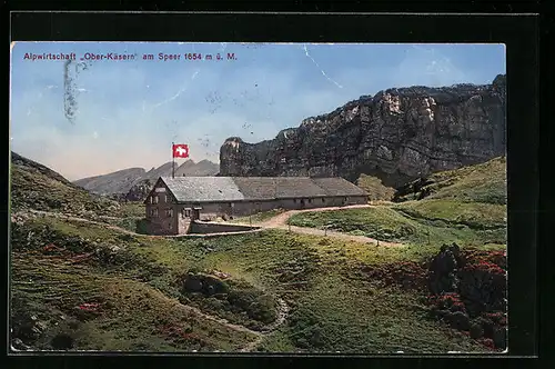 AK Weesen, Alpwirtschaft Ober-Käsern am Speer