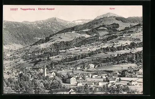 AK Toggenburg, Panorama mit Ebnat-Kappel und Speer