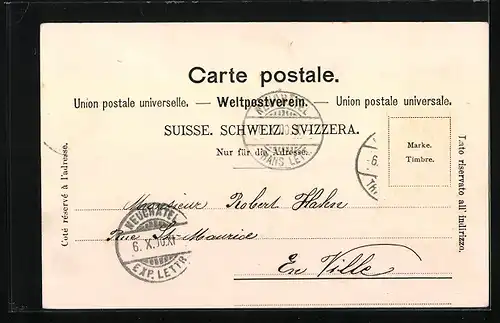 AK Neuchâtel, vue prise du lac