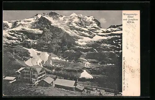 AK Wengernalp, Hotel gegen Jungfrau