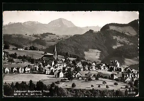 AK Mogelsberg, Gesamtansicht mit Kirche und Speer