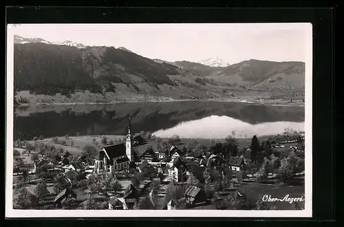 AK Ober-Aegeri, Ortspartie mit Kirche