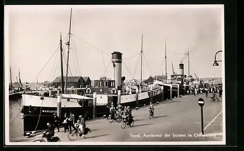 AK Texel, Aankomst der booten te Oudeschild