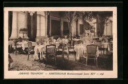 AK Amsterdam, Hotel Grand Trianon, Restaurantzaal Louis XIV - styl