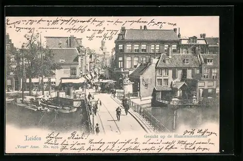 AK Leiden, Gezicht op de Haarlemmerstraat