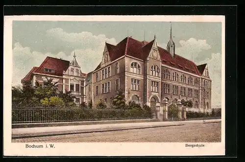 AK Bochum i. W., Blick auf die Bergschule