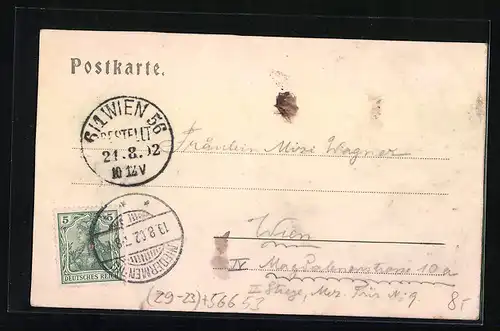 Relief-AK Maria Laach, Ortspartie mit Kirche