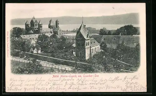 Relief-AK Maria-Laach, Abtei am Laacher-See