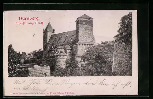 Relief-AK Nürnberg, Kaiserstallung Nords.