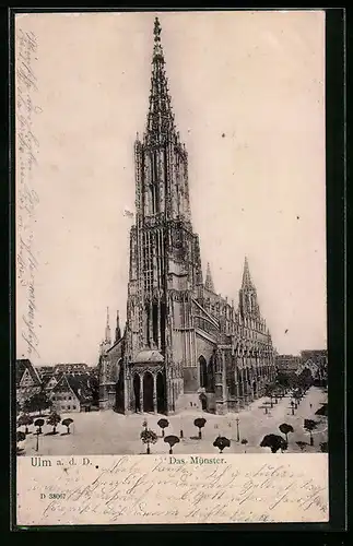 Relief-AK Ulm a. d. D., Das Münster
