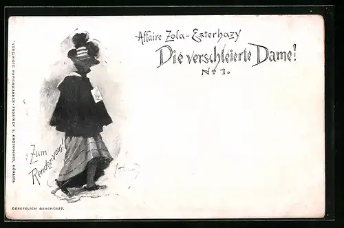 AK Affaire Zola-Esterhazy, Die verschleierte Dame Nr.1, Zum Rendezvous