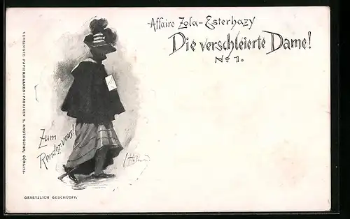AK Affaire Zola-Esterhazy, Die verschleierte Dame Nr.1, Zum Rendezvous