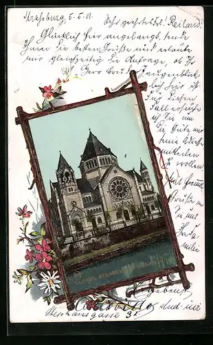 AK Strassburg /Elsass, Ansicht der Synagoge