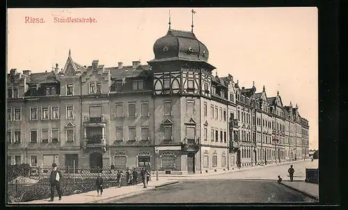 AK Riesa, Blick auf die Standfeststrasse