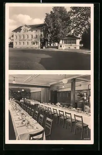 AK Meckenbeuren i. Bodensee, Gasthof Baur, Innenansicht