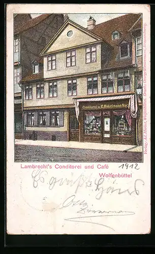 AK Wolfenbüttel, Lambrecht`s Konditorei und Cafe