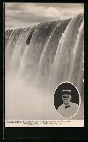 AK Bobby Leach`s Awful Plunge over Niagara Falls, July 25th 1911